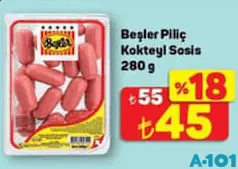 BEŞLER PİLİÇ KOKTEYL SOSİS 280 G